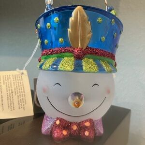 Vintage Festive Snowman Votive Candle Holder
